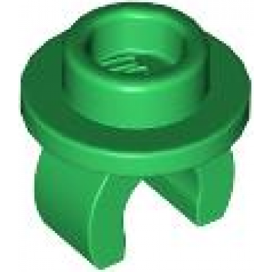 green plate round 1 x 1 with clip on bottom