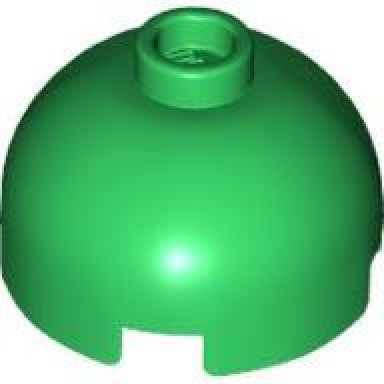 green brick round 2 x 2 dome top