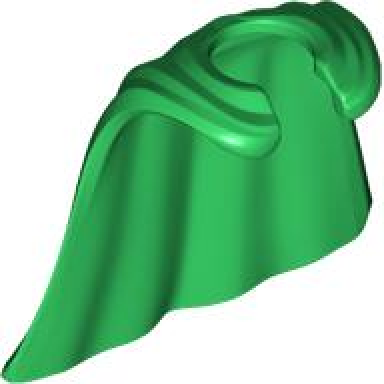 green minifigure cape flexible rubber billowing