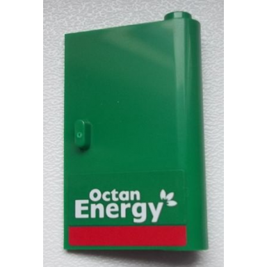 green door 1 x 3 x 4 right - open between top and bottom hinge with octan energy pattern sticker - set 60025