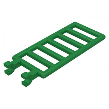 green bar 7 x 3 with 2 open u clips ladder