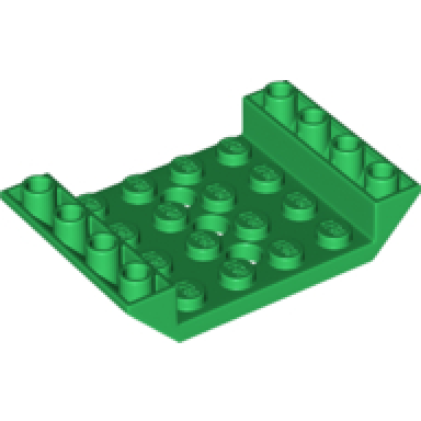 green slope inverted 45 6 x 4 double with 4 x 4 cutout and 3 holes