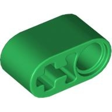 green technic liftarm thick 1 x 2 - axle hole