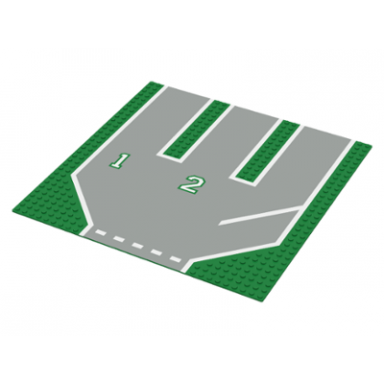 green baseplate road 32 x 32 with 3 driveways and set 6571 pattern