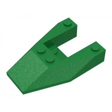 green wedge 6 x 4 cutout without stud notches
