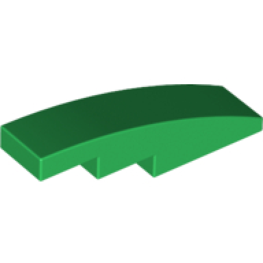 green slope curved 4 x 1