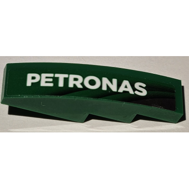 green slope curved 4 x 1 with white petronas pattern model right side sticker - set 75883