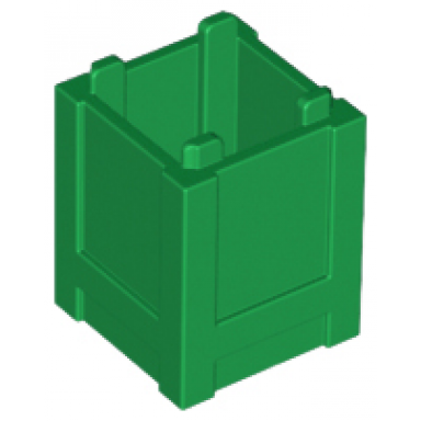 green container box 2 x 2 x 2 - top opening