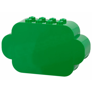 green slope curved 8 x 2 x 4 triple with 8 studs