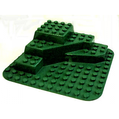 duplo baseplate raised 12 x 12 with three level corner