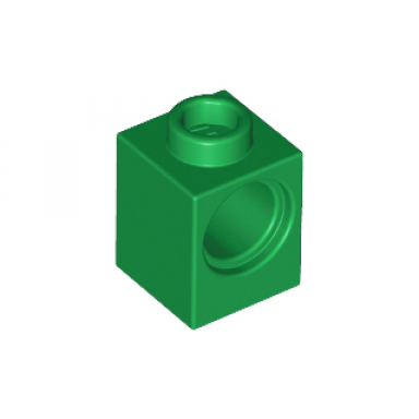 green technic brick 1 x 1 with hole