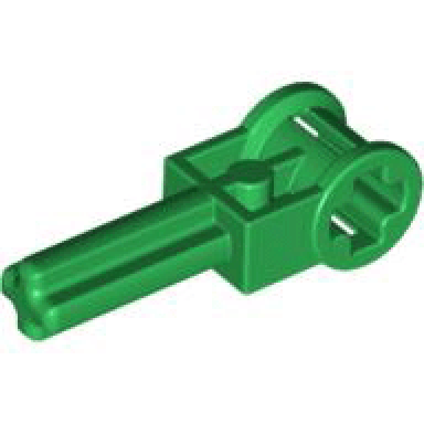green technic axle 2l with reverser handle axle connector