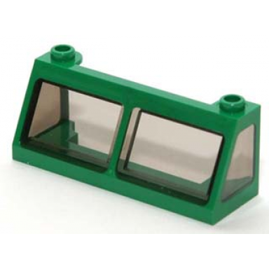 green windscreen 2 x 6 x 2 train with fixed trans-brown glass