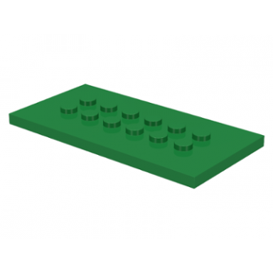 green plate modified 4 x 8 with studs in center