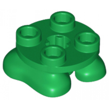 green legs with plate round 2 x 2 and axle hole - 2 feet