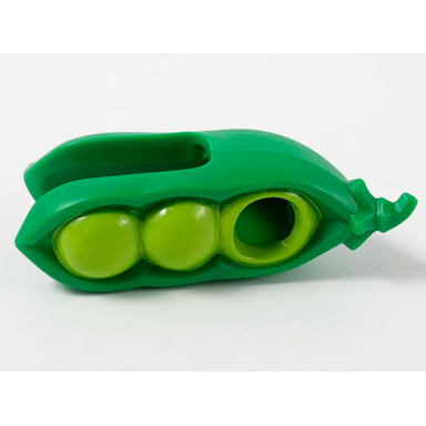 green minifigure headgear head cover costume pea pod with lime peas pattern