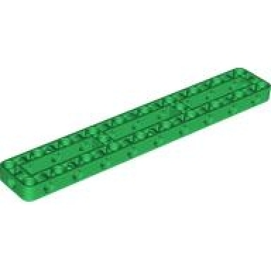 green technic liftarm modified frame thick 3 x 19 open center