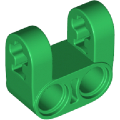 green technic axle and pin connector perpendicular double split reinforced sides