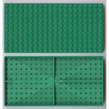 green brick 10 x 20 without bottom tubes with cross support early baseplate