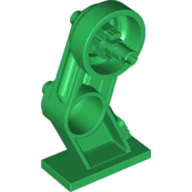 green large figure leg right with black rotation joint pin