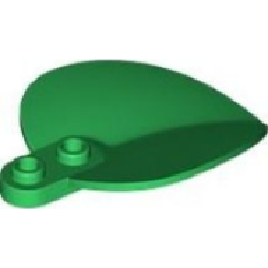 green plant plate round 1 x 2 with pointed leaf
