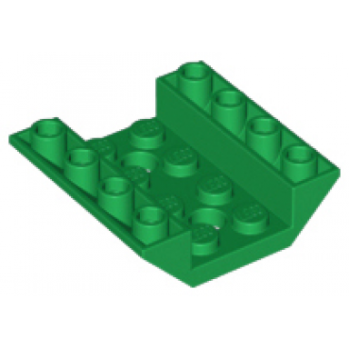 green slope inverted 45 4 x 4 double with 2 holes