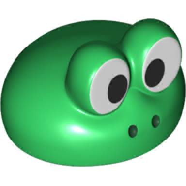 green large figure headgear super mario frog head with white and black eyes pattern frog mario