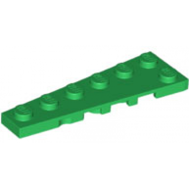 green wedge plate 6 x 2 left