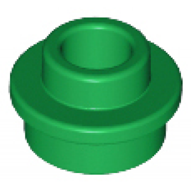 green plate round 1 x 1 with open stud
