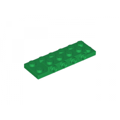 green plate modified 2 x 6 x 2 3 with 4 studs on side
