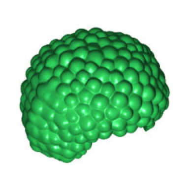 green minifigure hair bubble style afro