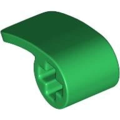 green technic panel curved 2 x 1 x 1