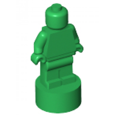 green minifigure utensil statuette trophy