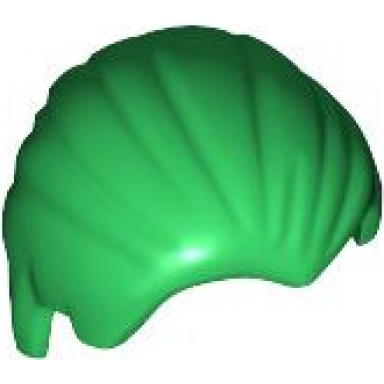 green minifigure hair combed front to rear