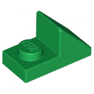 green slope 45 2 x 1 with 2 3 cutout