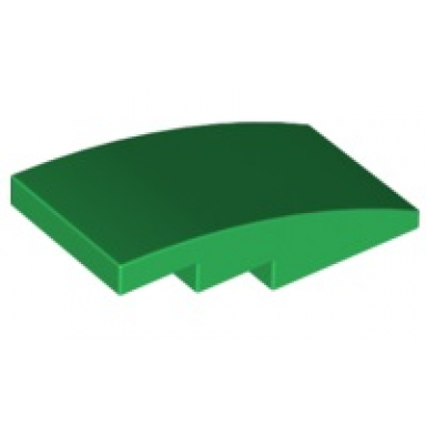 green slope curved 4 x 2