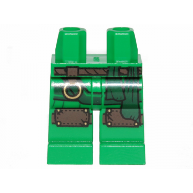 green hips and legs with knee pads ring and dark green sash pattern