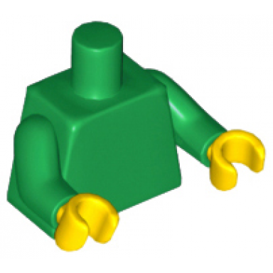 green torso plain green arms yellow hands