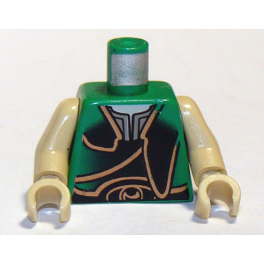 green torso sw gungan gold trim pattern tan arms tan hands