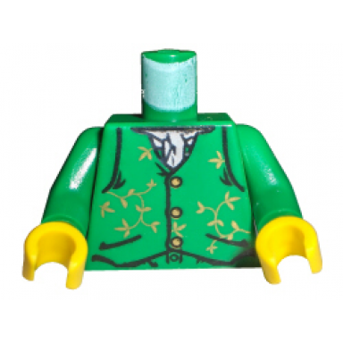 green torso harry potter gilderoy green vest pattern green arms yellow hands
