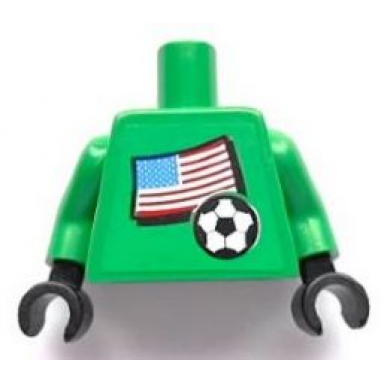 green torso soccer us goalie us flag sticker front white number sticker back pattern specify number in listing green arms black hands