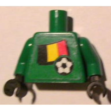 green torso soccer belgian goalie belgian flag sticker front white number sticker back pattern specify number in listing green arms black hands