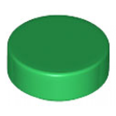 green tile round 1 x 1