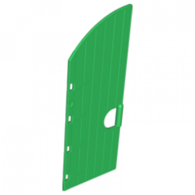 duplo door window pane 1 x 3 1 2 x 6 2 3 with curved top and open handle - castle