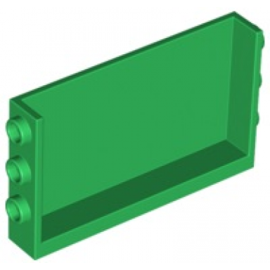 green panel 1 x 6 x 3 with studs on sides