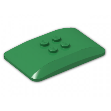 green wedge 6 x 4 x 2 3 quad curved