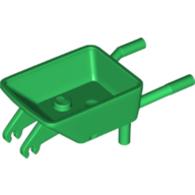 green minifigure utensil wheelbarrow frame