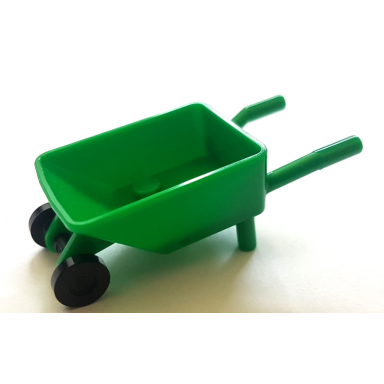 green minifigure utensil wheelbarrow with black trolley wheels 98288 2496