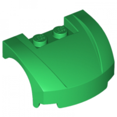 green vehicle mudguard 3 x 4 x 1 2 3 curved front