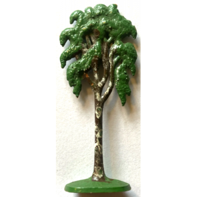 green plant tree flat birch painted with solid base 1950s version